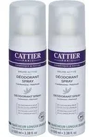 Cattier Déodorant spray fraîcheur longue durée 2x100 ml