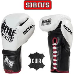 Boxhandschuhe Leder Schnürsenkel Metal Boxe pro sirius 12 OZ