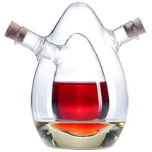 Rosenstein & Söhne 2in1-Essig und Öl-Spender Glas