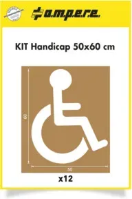 A.M.P.E.R.E. Schablonenset Schablonen KIT Handicap 50 cm x 60 cm