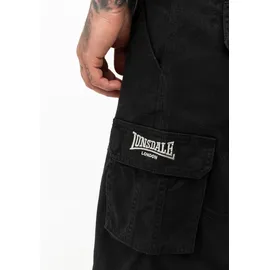 Lonsdale Cargoshorts "BALRATH", Herren, Gr. XXL, N-Gr, schwarz (schwarz, grau), Obermaterial: 100% Baumwolle, unifarben, Hosen, aus Baumwolle, mit Eingrifftaschen, Cargotaschen und Gesäßtaschen