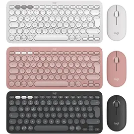 Logitech Pebble 2 Combo (DE, Kabellos), Tastatur, Weiss