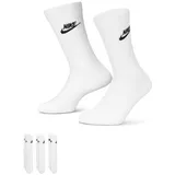 Nike Sportswear Everyday Essential Crew-Socken White/Black 46-50