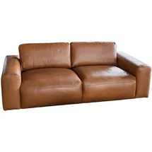 KAWOLA Sofa BODHI 3-Sitzer Leder, hellbraun