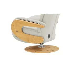 HIMOLLA Relaxsessel 7818 Leder 75 x 108 x 84 cm Grau elektrisch