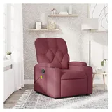 vidaXL Massagesessel mit verstellbarer Rückenlehne Polyester 50 x 93,5 x 50 cm Weinrot