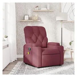 vidaXL Massagesessel mit verstellbarer Rückenlehne Polyester 50 x 93,5 x 50 cm Weinrot