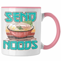 Trendation Tasse Trendation – Anime Tasse Geschenk Spruch Kaffeetasse Geschenke Deko Anme Fan Send Noods rosa
