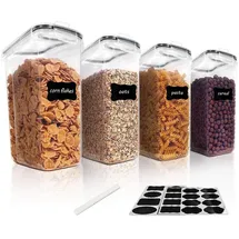 luxuskollektion 4L Vorratsdosen Set mit 24 Etiketten luftdicht für