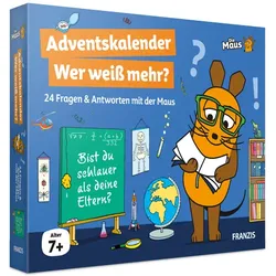 Franzis Verlag Adventskalender Die Maus - Wer weiß mehr?, Puzzle, Freistehend, M
