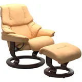 Stressless Relaxsessel STRESSLESS "Reno", gelb, B:88cm H:98cm T:78cm, Sessel, Relaxsessel, mit Classic Base, Größe S, M & L, Gestell Wenge