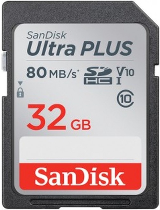 SANDISK SDHC-Card 32GB Ultra Plus (80MB/s)(Class 10)