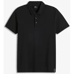 bonprix Funktions-Poloshirt schnelltrocknend, schwarz, 44/46 (S), mit Baumwolle
