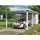 SKANHOLZ Emsland mit Abstellraum 3,15 x 7,38 m weiß inkl. Alu-Dachplatten