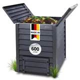 GARANTIA Thermo-Wood Komposter 600 Liter anthrazit-braun - Komposter Garten, Schnellkomposter, Abfall & Recycling, Biomüll, Komposteimer, Garten, Thermokomposter, Garten, Kompost, Biotonne