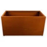 Köhko Designer Hochbeet (mit Boden) aus Cortenstahl Kräuterbeet trog 80x40x40 cm - Köhko
