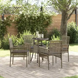 vidaXL Garten Essgruppe 5-tlg. Grau
