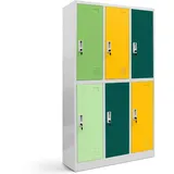Jan Nowak TOKIO Garderobenschrank 150x90x45cm Grün-Gelb