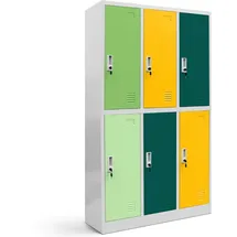 Jan Nowak TOKIO Garderobenschrank 150x90x45cm Grün-Gelb