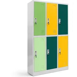 Jan Nowak TOKIO Garderobenschrank 150x90x45cm Grün-Gelb