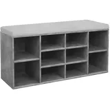 Hti-Living Schuhregal 104 x 48 x 30 cm grau / grau