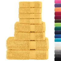 VidaXL 8-tlg. Premium-Handtuch-Set SOLUND Gelb – 600 g/m2, OEKO-TEX