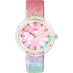 Quarzuhr S.OLIVER, rosa (bunt, rosa), Armbanduhren, Kinder, Armbanduhr, Kinderuhr, Mädchen, Geschenkidee, Geburtstag, Schulanfang