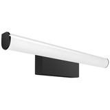 kalb Material für Möbel kalb LED Spiegelleuchte 300mm rund Wandlampe 230V Badezimmer Leuchte schwarz warmweiß
