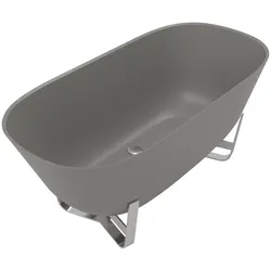 Villeroy & Boch Badewanne „Antheus“ freistehend oval 155 × 75 cm, Mittelablauf