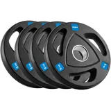 REBEL Hantelscheiben-Set Gusseisen 4x5 kg schwarz Olympic 51 mm