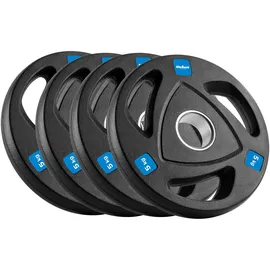 REBEL Hantelscheiben-Set Gusseisen 4x5 kg schwarz Olympic 51 mm