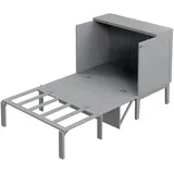 Flieks Schrankbett, Grau, Holzwerkstoff, Schlafzimmer, Betten