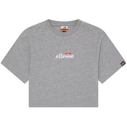 ellesse Damen T-Shirt FIREBALL - Crop-Top, Kurzarm, Rundhals, Logo Grau XL
