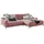 KAWOLA Ecksofa Cara Cord Recamiere rechts rosa