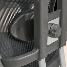 KADIMA DESIGN Bürostuhl Mesh Schwarz-Silber