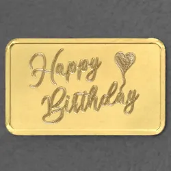 Goldbarren 25g Gravur Happy Birthday