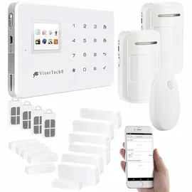 VisorTech GSM-Alarmanlage mit Funk- & Handynetz-Anbindung XMD-4400.pro 14 St.