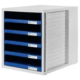 HAN Schubladenbox Schrank-Set blau 1401-14, DIN C4 mit 5