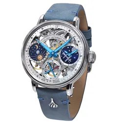 Poljot International 9931.2940555 Herrenuhr Handaufzug Orbita Grau/Türkis