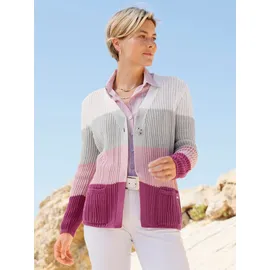 Casual Looks Ajour-Strickjacke in Rosa 52