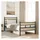vidaXL Metallbett ohne Matratze Sonoma-Eiche 140x200 cm