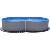 Waterman Stahlwandpool achtform Exklusiv 725x460x150 cm, Stahl 0,8 mm