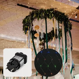 Hellum Lichternetz LED 1,5x1,5 m Mehrfarbig