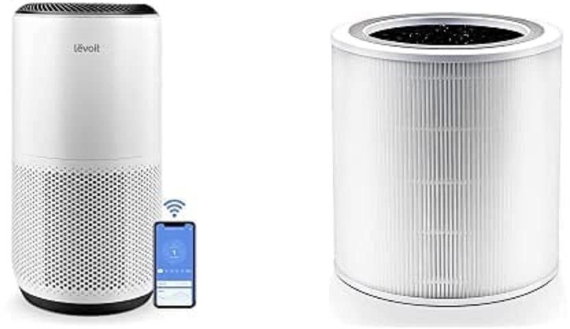 LEVOIT Luftreiniger Smart Air Purifier mit Luftqualitätssensor und Alexa + LEVOIT Ersatzfilter für Luftreiniger Core 400S
