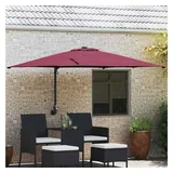 vidaXL Sonnenschirm, Garten-Sonnenschirm Bordeauxrot 248,5 x 247,5 x 160 cm