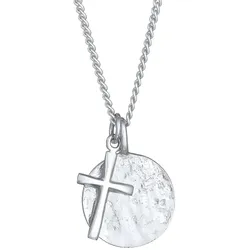 KUZZOI Herren Coin Antik Kreuz Trend Modern 925 Silber Ketten   