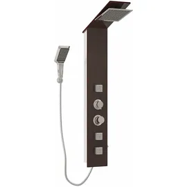 vidaXL Duschpaneel-System Glas Braun