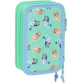 Safta BLUEY Sisters Federmäppchen mit 37 nützlichen Funktionen, Federmäppchen für Kinder von 5 bis 14 Jahren, Bequem und vielseitig, Qualität und Langlebigkeit, 12,5 x 5,5 x 19,5 cm, Aqua, M, Teal, M