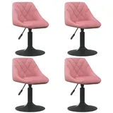 vidaXL Esszimmerstühle 4 Stk. Drehbar Rosa Samt - Rosa