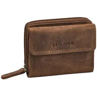 STILORD Geldbörse "Suki" Kleines Portemonnaie Damen Leder mit RFID-Schutz braun